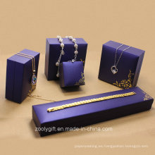 Caja de joyería de papel especial de púrpura real fijada